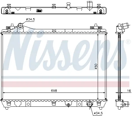 Knallerangebot NISSENS 64202 - Kühler, Motorkühlung