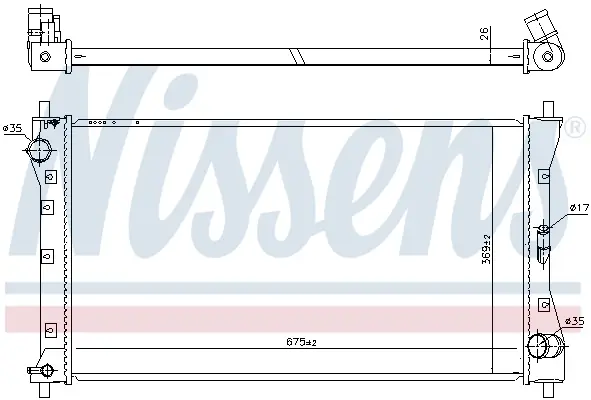 Jetzt Kaufen NISSENS 64256 - Kühler, Motorkühlung