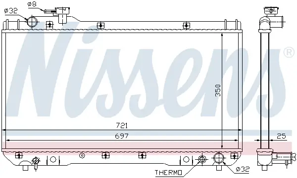 Preisreduziert NISSENS 64706 - Kühler, Motorkühlung