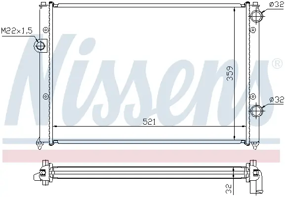 Zertifiziert NISSENS 652511 - Kühler, Motorkühlung