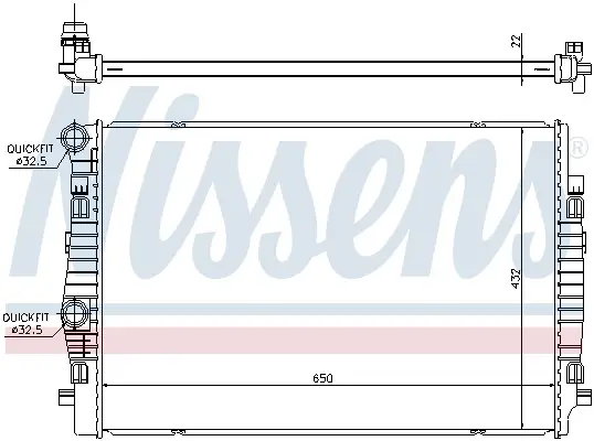 NISSENS 65304 - Kühler, Motorkühlung Zertifiziert
