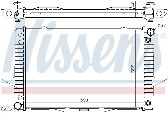 Wochenendangebot NISSENS 65540A - Kühler, Motorkühlung