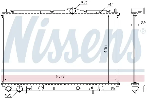 Preis Gesenkt NISSENS 65559A - Kühler, Motorkühlung