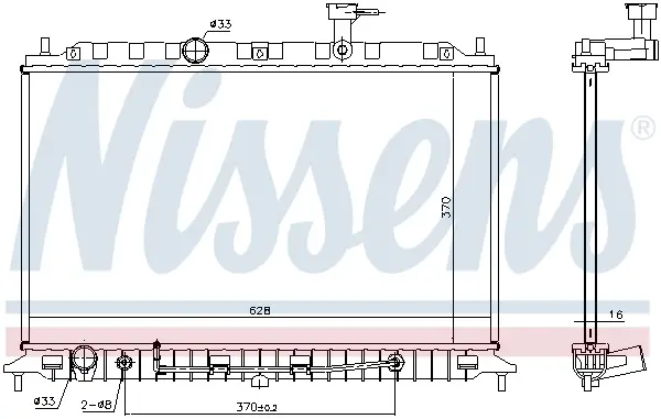 Echt NISSENS 66769 - Kühler, Motorkühlung