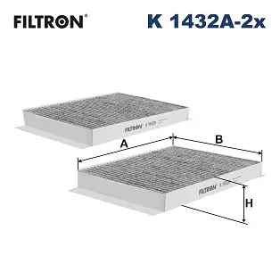 Markenware FILTRON K 1432A-2x - Filter, Innenraumluft