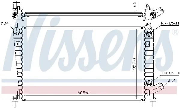 Sofort Bestellen NISSENS 68001A - Kühler, Motorkühlung