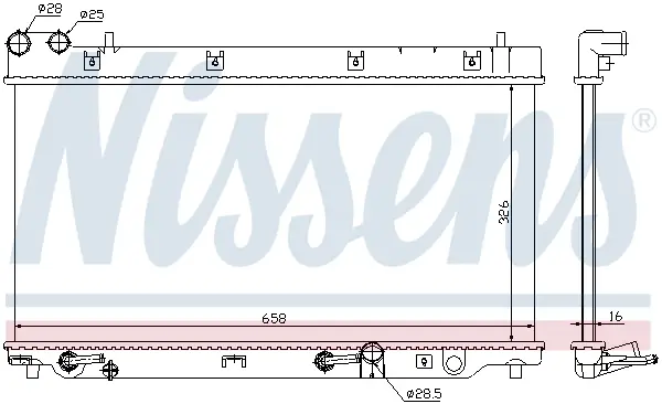 NISSENS 68098 - Kühler, Motorkühlung Markenprodukt