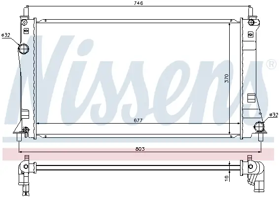 Meistverkauft NISSENS 68528 - Kühler, Motorkühlung