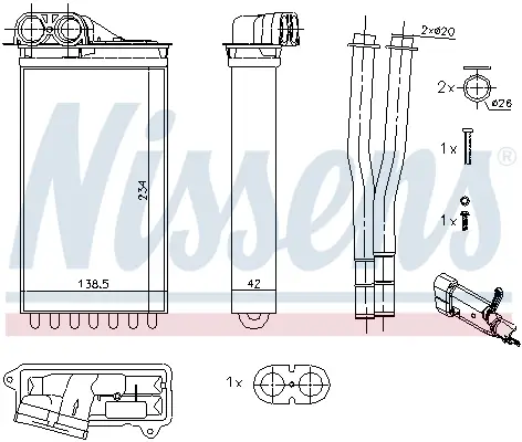NISSENS 71161 - Wärmetauscher, Innenraumheizung Finale Aktion