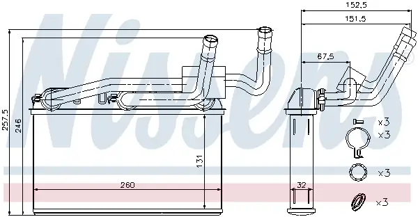Versand Am Gleichen Tag NISSENS 70529 - Wärmetauscher, Innenraumheizung - ** FIRST FIT **