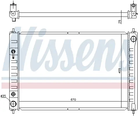Meistverkauft NISSENS 68743 - Kühler, Motorkühlung