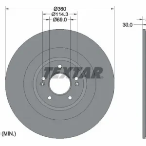 TEXTAR 92346905 - Bremsscheibe - PRO+ Markenprodukt