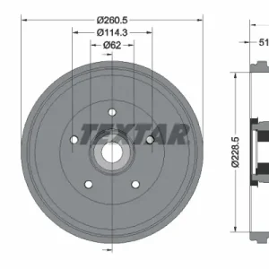 TEXTAR 94047500 - Bremstrommel Direkt Vom Hersteller