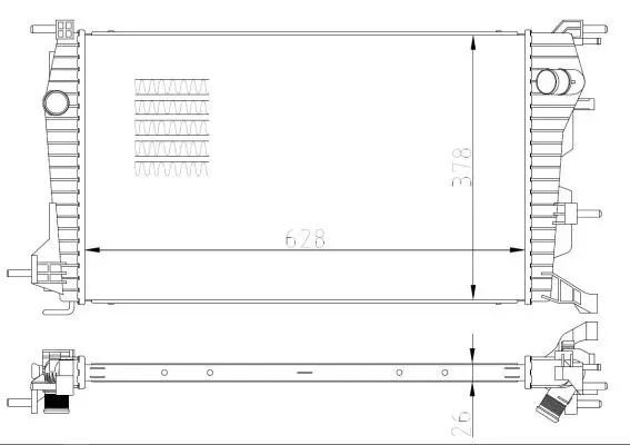 Mega-Angebot NRF 550004 - Kühler, Motorkühlung