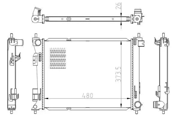 Neue Kollektion NRF 550039 - Kühler, Motorkühlung