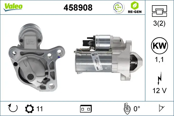 VALEO 458908 - Starter - VALEO RE-GEN REMANUFACTURED Bestseller