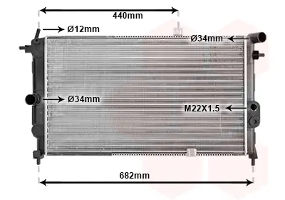 VAN WEZEL 37002190 - Kühler, Motorkühlung Top-Seller