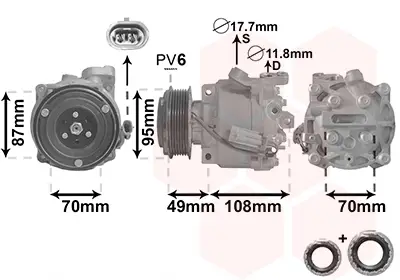 VAN WEZEL 3700K668 - Kompressor, Klimaanlage - *** IR PLUS *** Billig