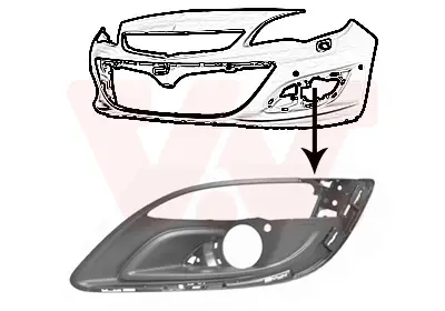 VAN WEZEL 3753593 - Lüftungsgitter, Stoßfänger - ** Equipart ** Echt