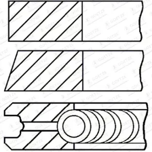GOETZE ENGINE 08-435706-00 - Kolbenringsatz - Goetze Diamond Coated LKZ-Ring Knallerangebot