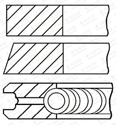 GOETZE ENGINE 08-435706-00 - Kolbenringsatz - Goetze Diamond Coated LKZ-Ring Knallerangebot