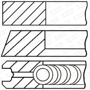 Bestseller GOETZE ENGINE 08-444105-00 - Kolbenringsatz - Goetze Diamond Coated LKZ-Ring