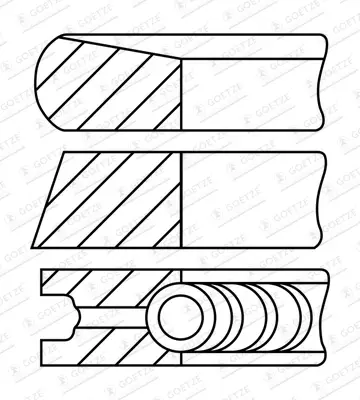 Rabatt GOETZE ENGINE 08-452007-00 - Kolbenringsatz