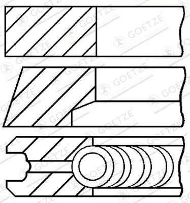 GOETZE ENGINE 08-529300-00 - Kolbenringsatz Neue Kollektion
