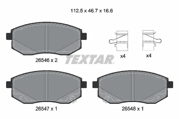 Rabatt TEXTAR 2654601 - Bremsbelagsatz, Scheibenbremse - Q+