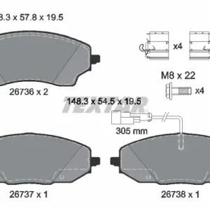 TEXTAR 2673601 - Bremsbelagsatz, Scheibenbremse Wochenendangebot