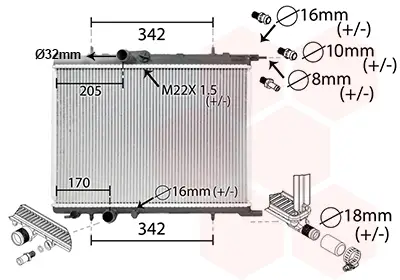 VAN WEZEL 40002300 - Kühler, Motorkühlung - *** IR PLUS *** Top-Angebot