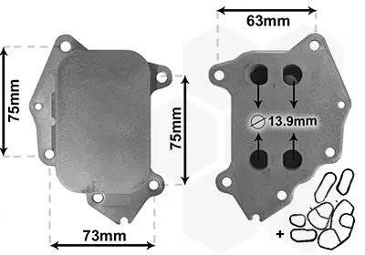 Saisonangebot VAN WEZEL 40003396 - Ölkühler, Motoröl - *** IR PLUS ***