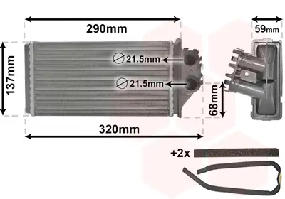 VAN WEZEL 40006228 - Wärmetauscher, Innenraumheizung - *** IR PLUS *** Begrenztes Angebot