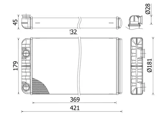MAHLE AH 312 000S - Wärmetauscher, Innenraumheizung Günstig
