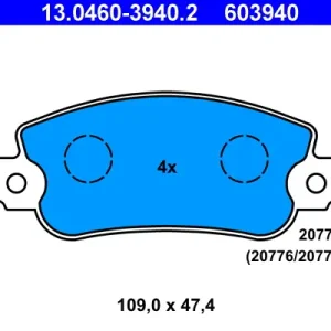 Sonderangebot ATE 13.0460-3940.2 - Bremsbelagsatz, Scheibenbremse