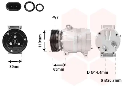VAN WEZEL 4300K440 - Kompressor, Klimaanlage Highlight