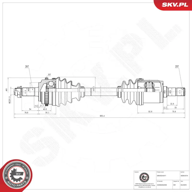 ESEN SKV 40SKV374 - Antriebswelle Kracherpreis