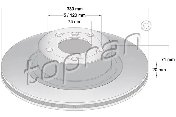 TOPRAN 502 381 - Bremsscheibe Knallerangebot