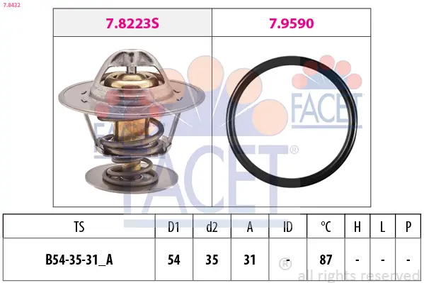 FACET 7.8432 - Thermostat, Kühlmittel Aktuell