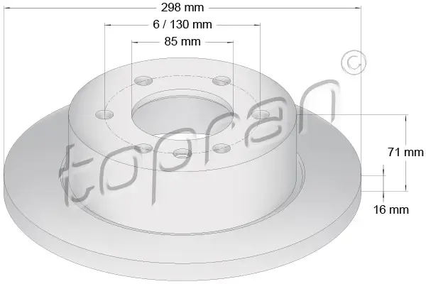 TOPRAN 111 654 - Bremsscheibe Jetzt Kaufen
