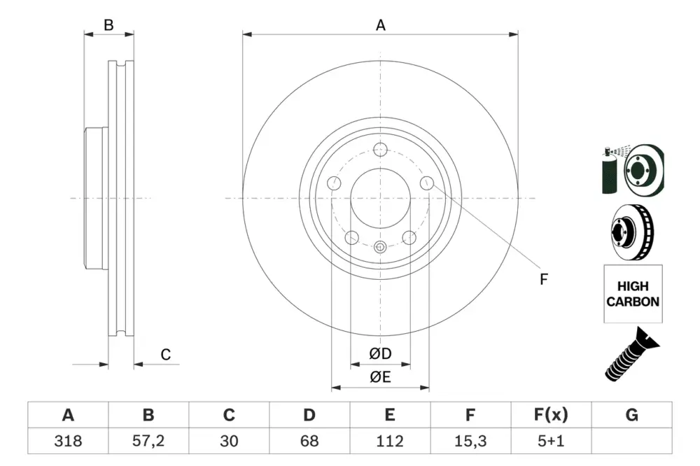 Neuheit BOSCH 0 986 479 E49 - Bremsscheibe