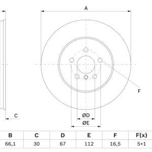 BOSCH 0 986 479 F57 - Bremsscheibe Nur Für Kurze Zeit