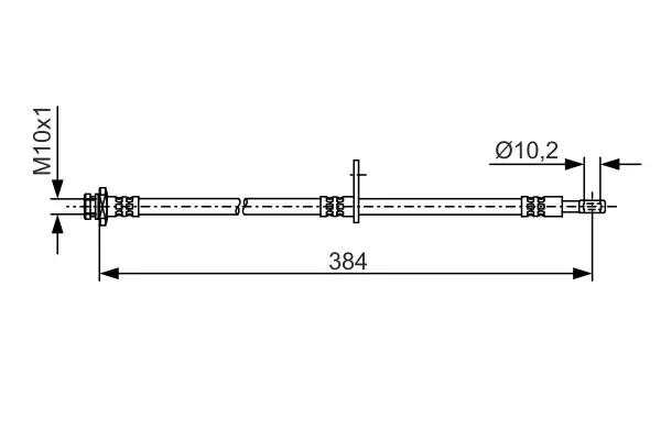 Zertifiziert BOSCH 1 987 481 A54 - Bremsschlauch