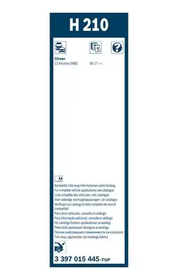 Jetzt Bestellen BOSCH H210 Scheibenwischer 3 397 015 445 - 210mm