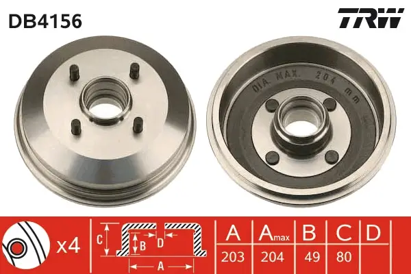 TRW DB4156 - Bremstrommel Sonderangebot