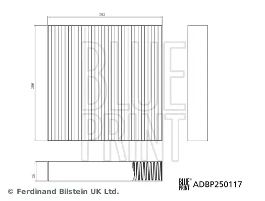 BLUE PRINT ADBP250117 - Filter, Innenraumluft Sonderangebot