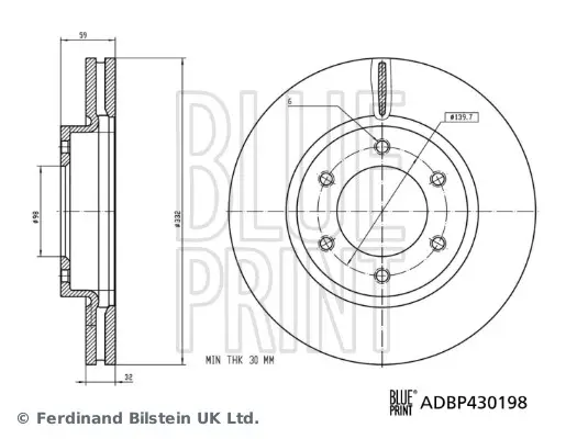 Expressversand BLUE PRINT ADBP430198 - Bremsscheibe