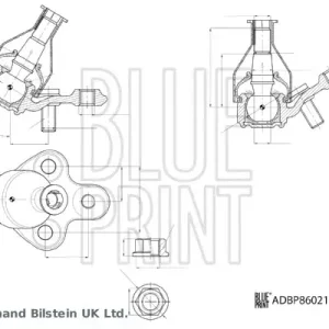 Markenware BLUE PRINT ADBP860213 - Trag-/Führungsgelenk