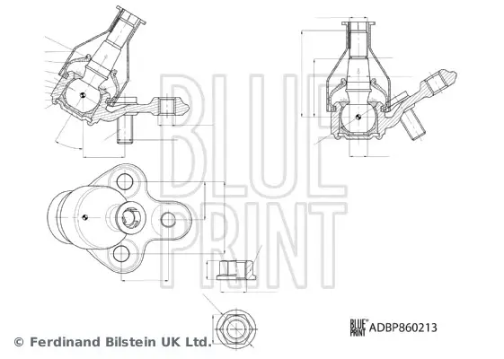 Markenware BLUE PRINT ADBP860213 - Trag-/Führungsgelenk