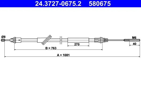 ATE 24.3727-0675.2 - Seilzug, Feststellbremse Schneller Versand
